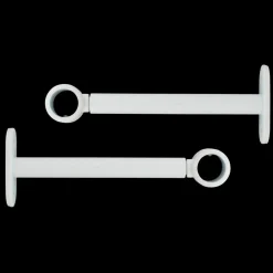 LUANCE Lot de 2 supports tringles extensibles (L150 - L190 / D20 mm) Jim mat Blanc Hot