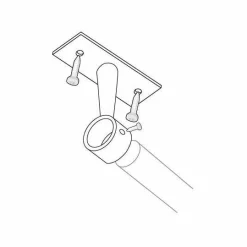 LUANCE Lot de 2 supports tringles fixes (L50 / D20 mm) Jim mat Argent Outlet