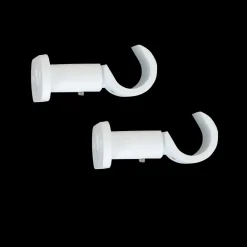 LUANCE Lot de 2 supports tringles (L50 / D20 mm) Jim gouttière mat Blanc Sale