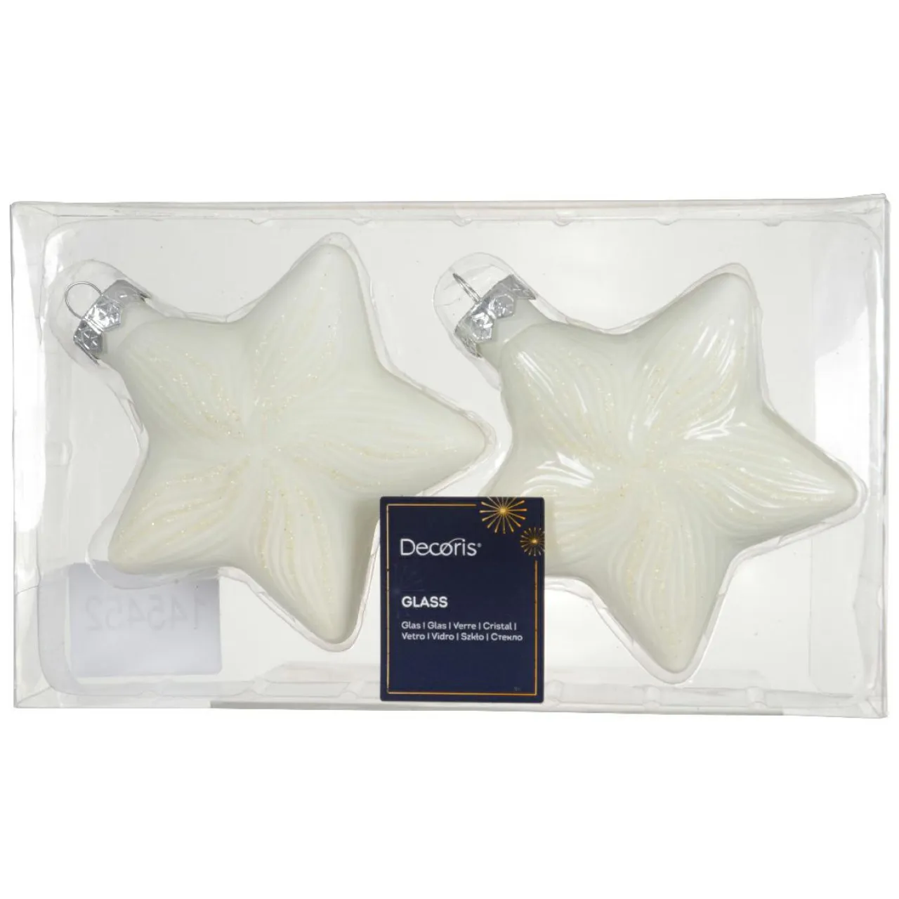 KAEMINGK Lot de 2 suspensions de Noël en verre (H10 cm) Étoiles Céleste Blanc laine Online
