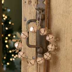 KAEMINGK Lot de 2 suspensions en métal (D19 cm) Couronne de clochettes et or Rose Clearance