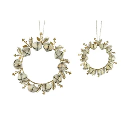 KAEMINGK Lot de 2 suspensions en métal (D19 cm) Couronne de clochettes Perle Best