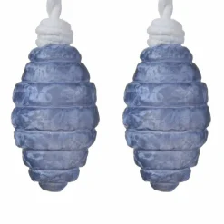 KAEMINGK Lot de 2 suspensions en verre (H12 cm) Olive Bleu nuit