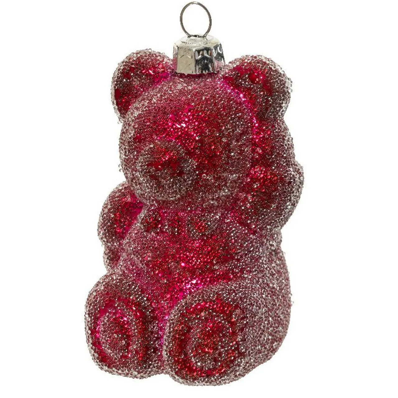 KAEMINGK Lot de 2 suspensions (H8 cm) Ourson en sucre Rouge Hot