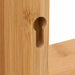 ATMOSPHERA Lot de 3 étagères bambou (H15-20-25 cm) Cube Fixy Naturel Bois Outlet