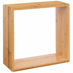 ATMOSPHERA Lot de 3 étagères bambou (H15-20-25 cm) Cube Fixy Naturel Bois Outlet