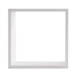 ATMOSPHERA Lot de 3 étagères bois (H15-20-25 cm) Cube Blanc Discount
