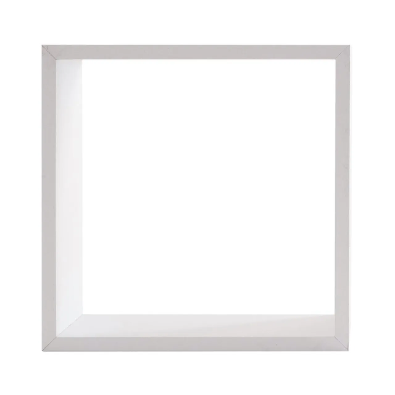ATMOSPHERA Lot de 3 étagères bois (H24-27-30 cm) Cube Blanc Hot