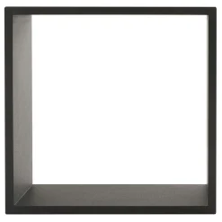 ATMOSPHERA Lot de 3 étagères bois (H15-20-25 cm) Cube Noir Hot