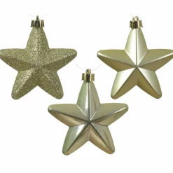 KAEMINGK Lot de 6 étoiles de Noël à suspendre (H7 cm) Alpine Pistache New
