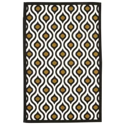 Atmosphera, cru017dateur d'intu017drieur Lot de 3 torchons coton (45 x 70 cm) Twist Noir Best