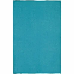 ATMOSPHERA Lot de 3 torchons Geom Bleu canard Discount