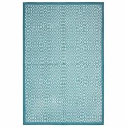 ATMOSPHERA Lot de 3 torchons Geom Bleu canard Discount