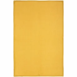 ATMOSPHERA Lot de 3 torchons Geom Jaune ocre Clearance