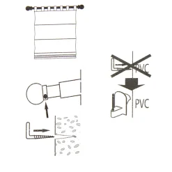 LUANCE Lot de 2 tringles voilage extensibles rondes (L40 à 60 cm) Rona he Blanc Best