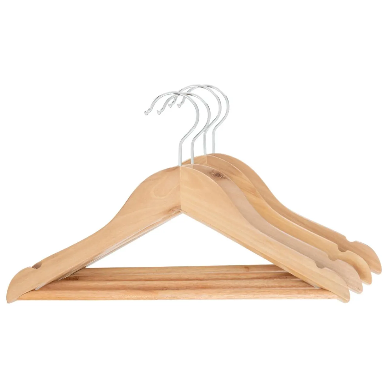 Atmosphera cru017dateur d'intu017drieur for kids Lots de 4 cintres enfant bois (H19 cm) Natural Marron Best