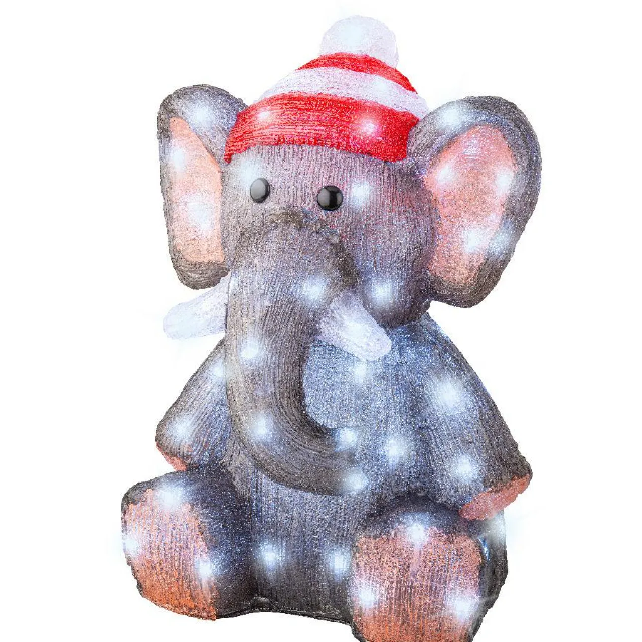 EMINZA Éléphant lumineux 70 LED (H46 cm) Lulu Blanc froid Best