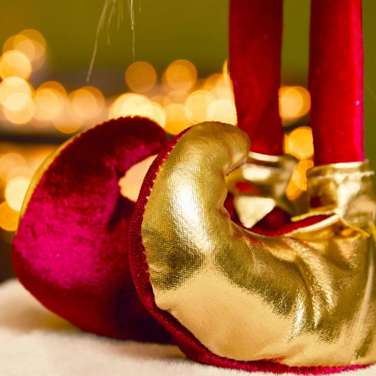 KAEMINGK Lutin de Noël debout (H39 cm) Arlequin et doré Bordeaux Best
