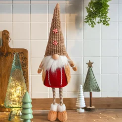 KOOPMAN Lutin de Noël debout (H64 cm) Mister Caramélio Beige New
