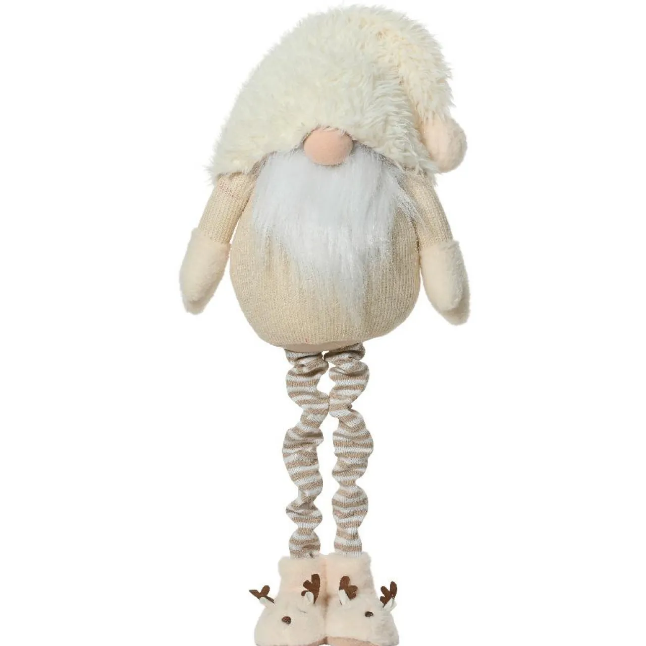 KAEMINGK Lutin de Noël Géant (H122 cm) Gaston mignon crème Blanc Outlet