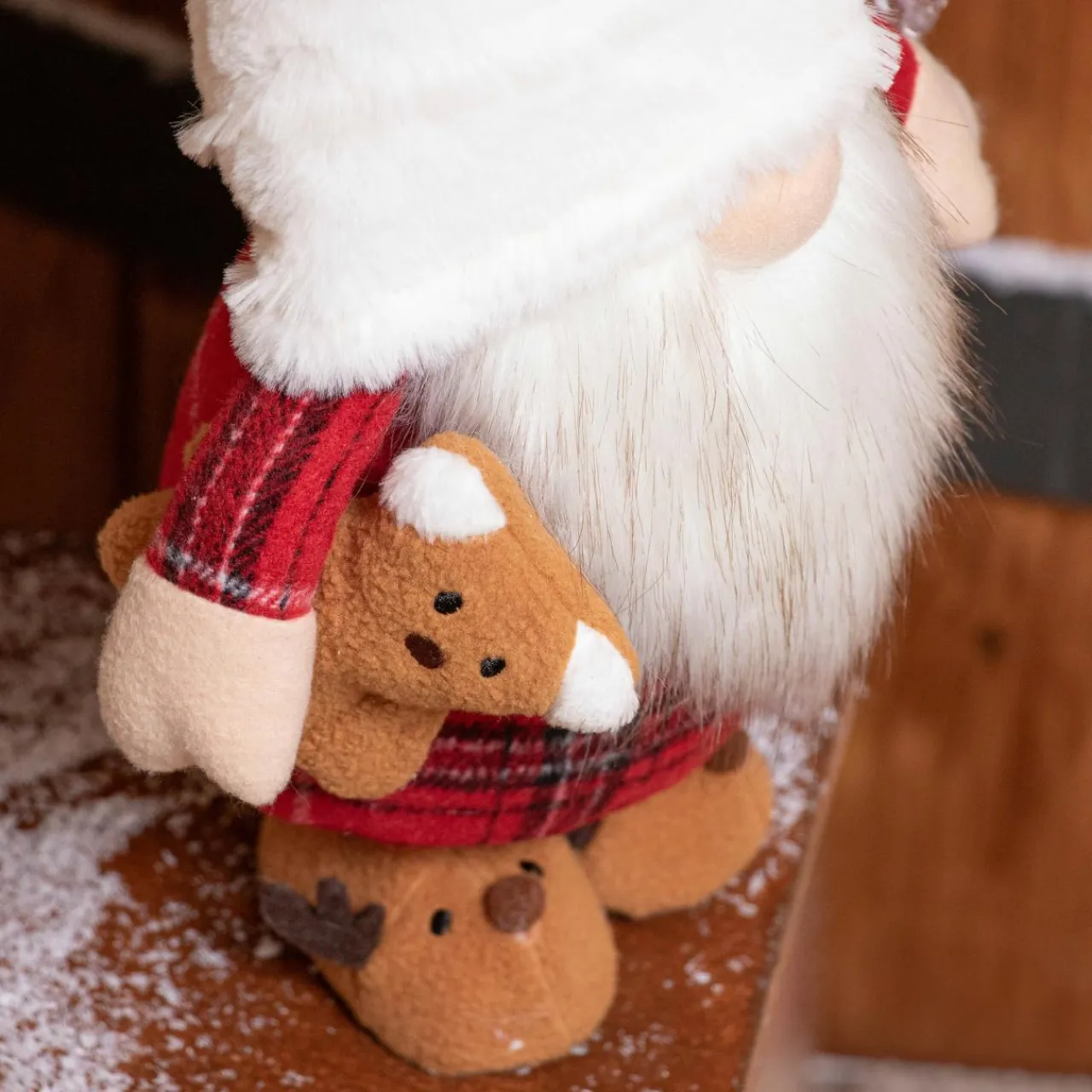 KAEMINGK Lutin de Noël (H65 cm) Gluk Dormeur en pyjama bonnet Blanc Outlet