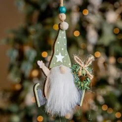 KAEMINGK Lutin de Noël à suspendre (H11 cm) Ma couronne Vert Sale