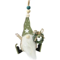 KAEMINGK Lutin de Noël à suspendre (H11 cm) Ma couronne Vert Sale