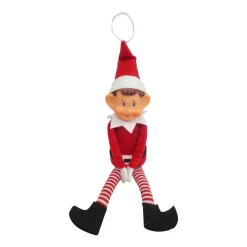 CHRISTMAS DREAM Lutin farceur (H50 cm) Emile les mains scratchées Rouge Hot
