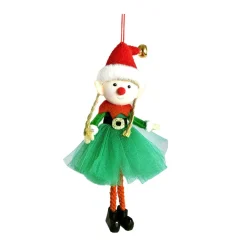 CHRISTMAS DREAM Lutin farceur à suspendre (H20 cm) Fillette et clochette Multicolore Discount