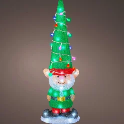 EMINZA Lutin lumineux 60 LED (H60 cm) Joyeux Vert et Blanc froid Outlet