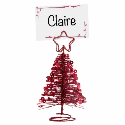 Feeric Lights & Christmas Marque place (H10 cm) Sapin Rouge Best