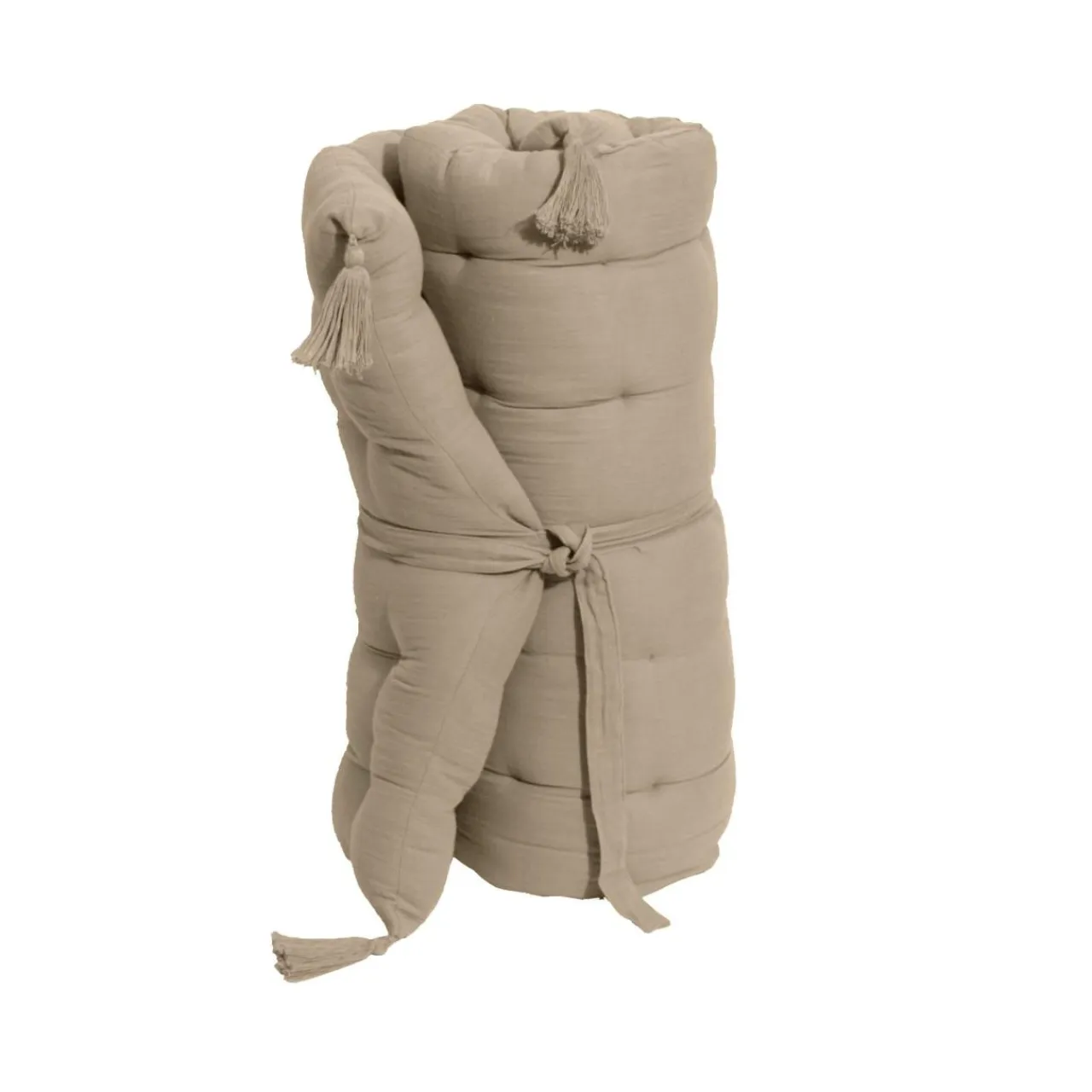 EMINZA Matelas de sol gaze de coton (60 x 120 cm) Gaïa Ficelle Sale
