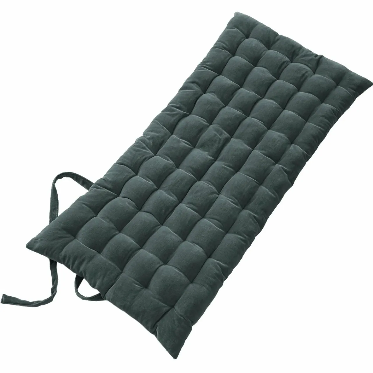 EMINZA Matelas de sol velours de coton (60 x 120 cm) Victor Gris ardoise New
