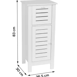 TENDANCE Meuble bas de salle de bain (37 x H83 cm) Santorin Blanc Hot