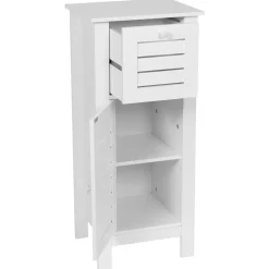 TENDANCE Meuble bas de salle de bain (37 x H83 cm) Santorin Blanc Hot