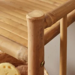 EMINZA Meuble de rangement en bambou 4 étagères (30 x H115 cm) Hanoï Naturel Outlet