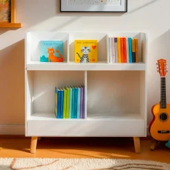 EMINZA Meuble de rangement enfant bois 5 cases (H70 cm) Hector Blanc Outlet