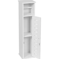 TENDANCE Meuble dérouleur papier toilette avec réserve (H75 cm) Santorin Blanc Discount