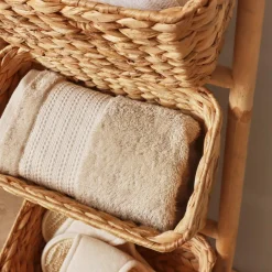 TENDANCE Meuble incliné 3 paniers bambou et jacinthe d'eau (40 x H92 cm) Hanoï Naturel Clearance