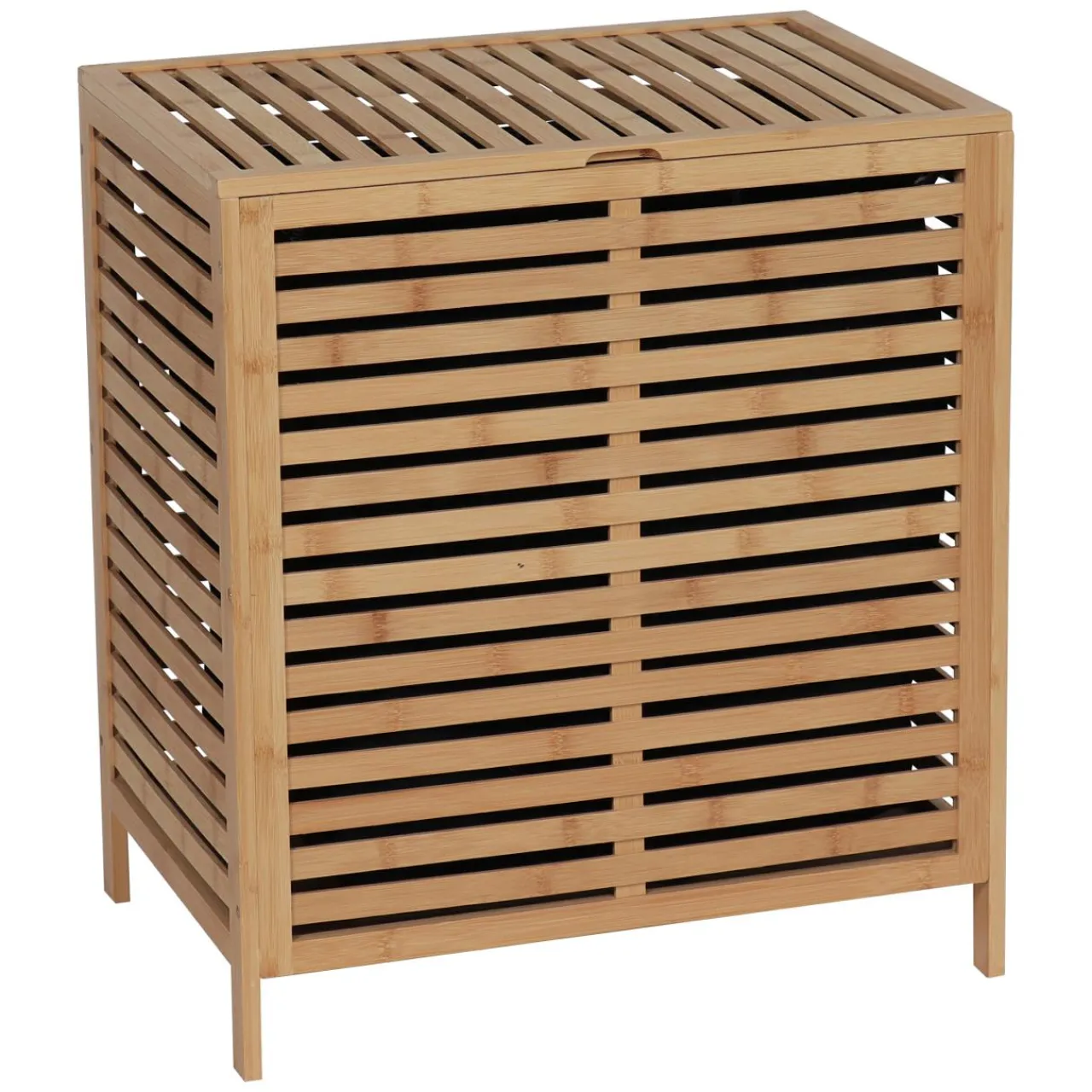 TENDANCE Meuble panier à linge en bambou (53 x H60 cm) Harmonie Naturel Hot