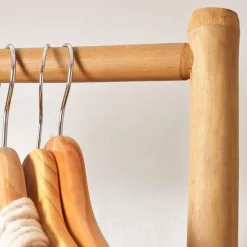 EMINZA Meuble portant pliable avec penderie en bambou (H176 cm) Hanoï Naturel Discount