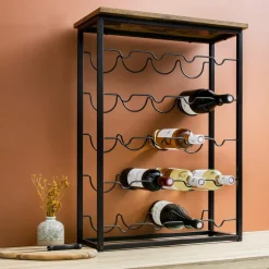 EMINZA Meuble range-bouteilles industriel 20 emplacements (H74 cm) Victor Noir New