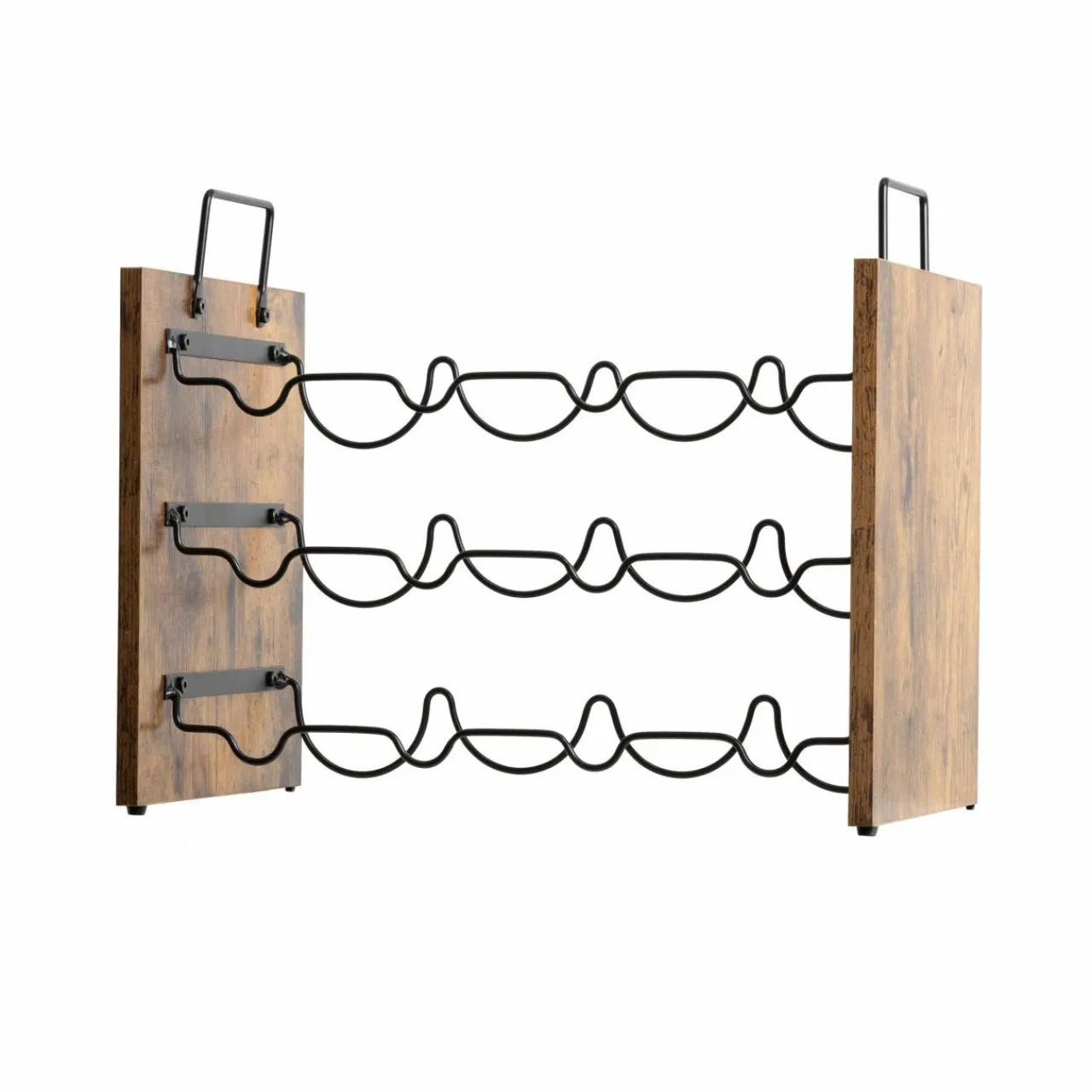 EMINZA Meuble range-bouteilles industriel 12 emplacements (H40 cm) Lucas Noir Outlet