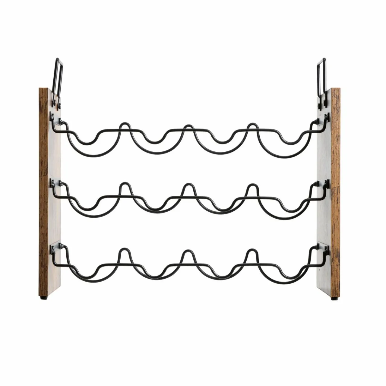 EMINZA Meuble range-bouteilles industriel 12 emplacements (H40 cm) Lucas Noir Outlet