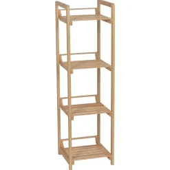 TENDANCE Meuble rangement bambou 4 étagères (30 x H104 cm) Harmonie Naturel New
