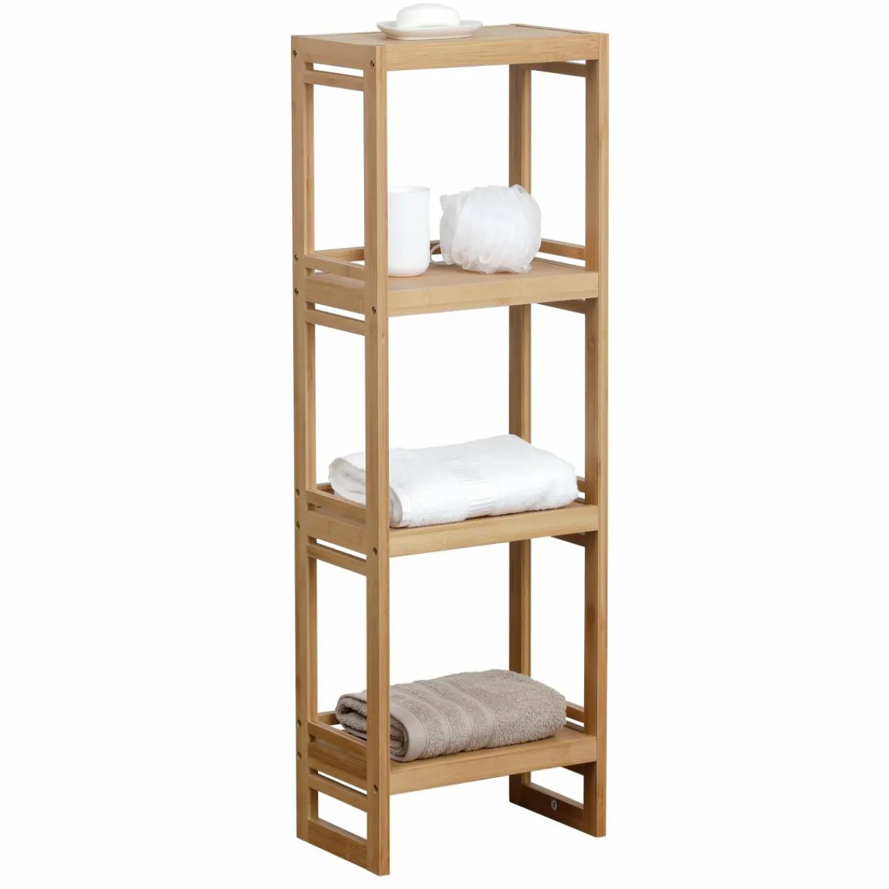 TENDANCE Meuble rangement 4 étagères (33 x H100 cm) Anako Naturel Clearance