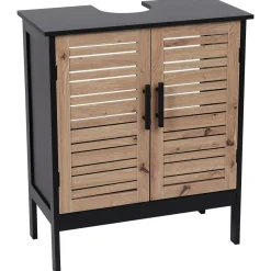 TENDANCE Meuble sous lavabo (60 x H70 cm) Bergen Noir Outlet