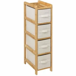5 Five Simply Smart Meuble étroit paniers 4 niveaux (19 x H78.5 cm) Tidy box Ecru Outlet