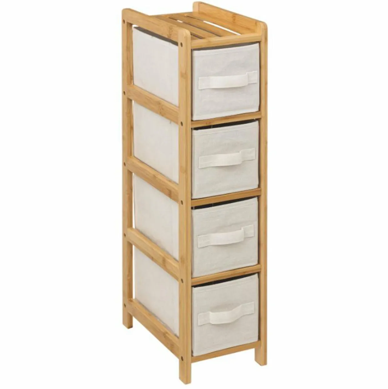 5 Five Simply Smart Meuble étroit paniers 4 niveaux (19 x H78.5 cm) Tidy box Ecru Outlet