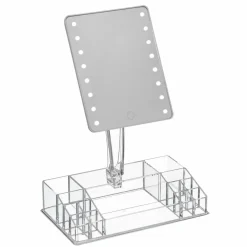 ATMOSPHERA Miroir LED et organisateur Selena Transparent New